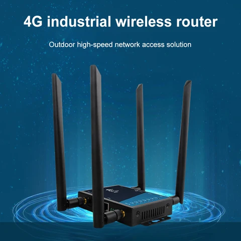 EU/US Plug 4G WiFi Router Промышленный широкополосный беспроводной маршрутизатор 4G со слотом для SIM-карты Антенна Защита от брандмауэра