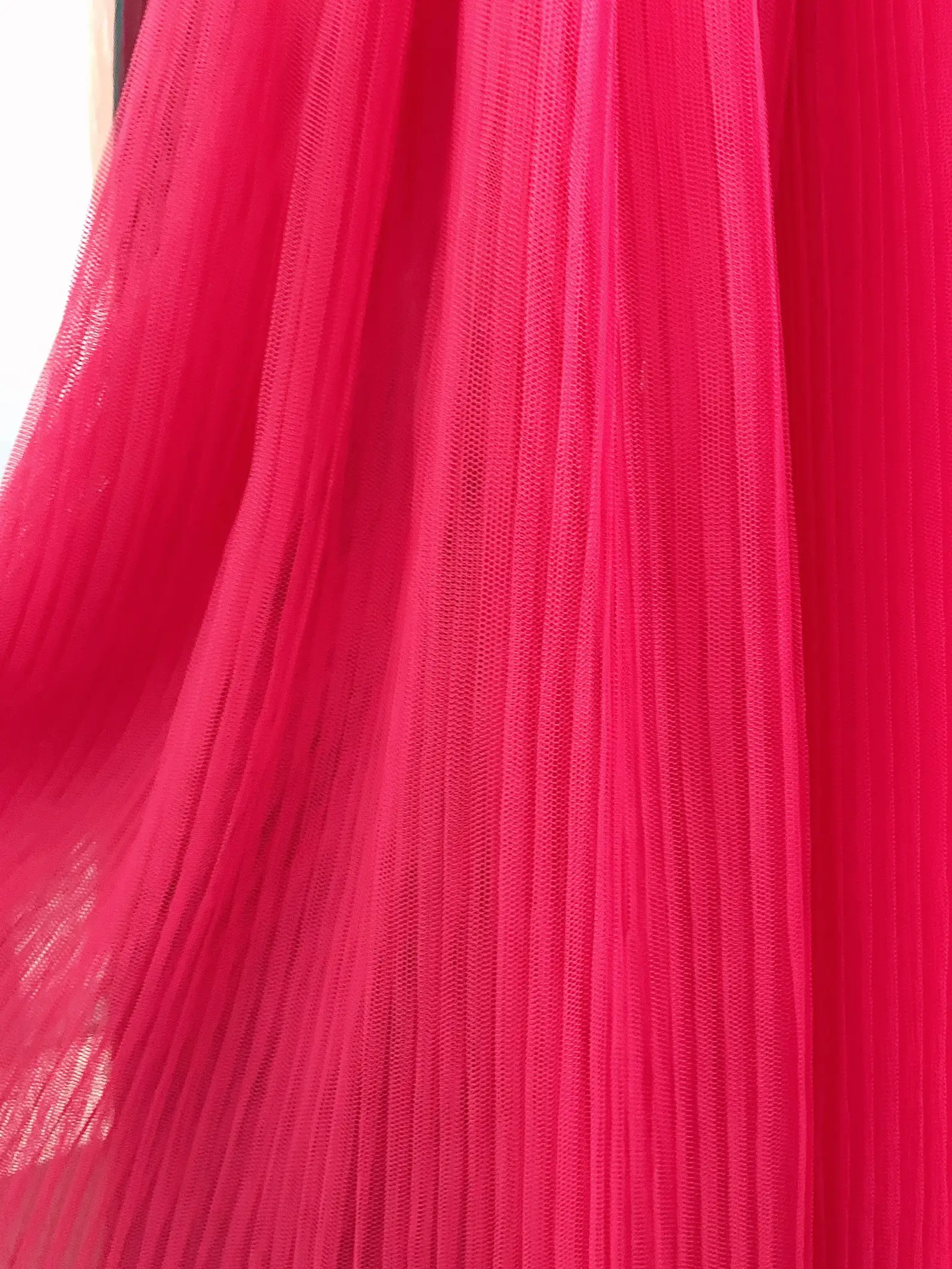 

Tulle Pleated Fabric Accordion Pleats Fabric Pleated Mesh Panel Fabric Vertical Creased Tulle Fabric