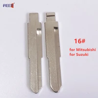 10pcs 16 metal blank uncut flip kd vvdi remote car key blade for mitsubishi suzuki alto car key replacement