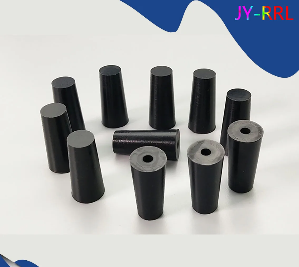 

5Pcs 8.5-14mm Clear/Black Conical Silicone Rubber Plugs Blanking Stopper Tapered Plug Seal End Cover Caps