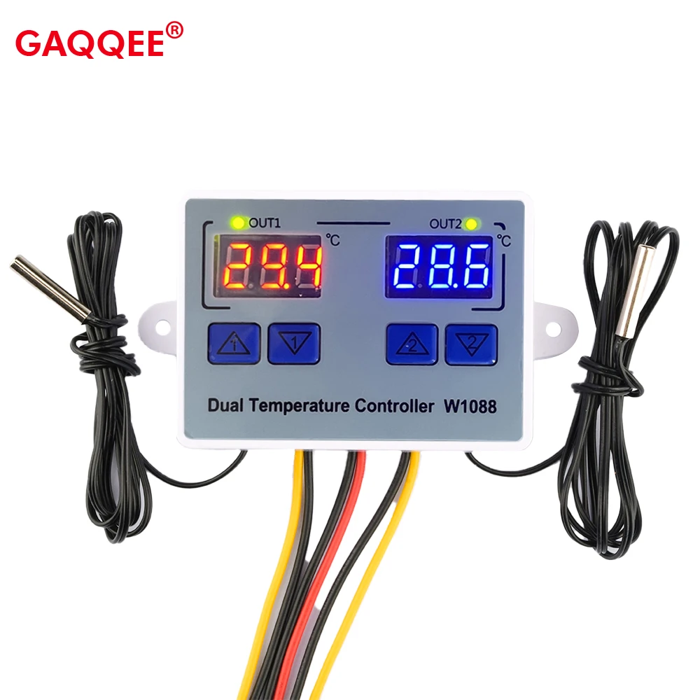 

Dual LED Digital Temperature Sensor Meter Controller Electric Heating Cooling Thermostat 220V Aquarium Incubator Thermoregulator