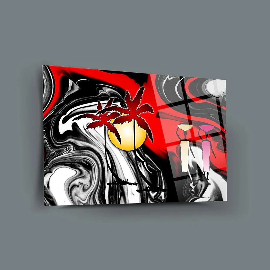 

Декор в африканском стиле, стеклянное настенное искусство, Безрамная свободная плавающая панель из закаленного стекла, украшение для дома, офиса, гостиной