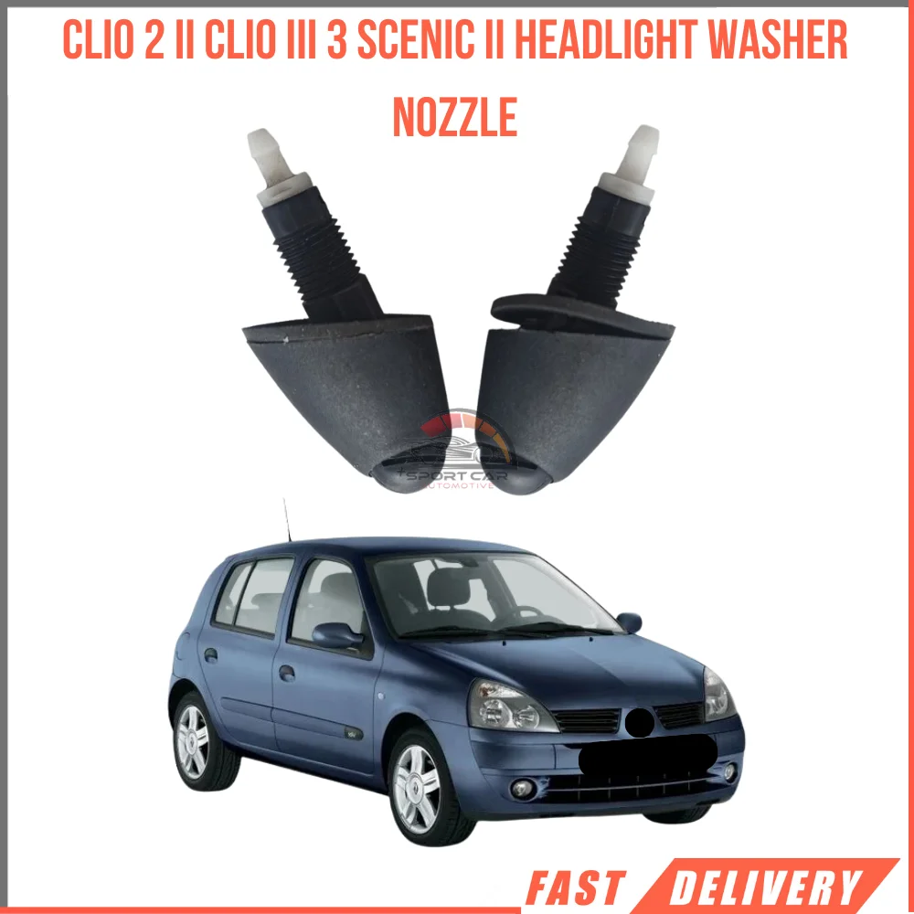 

Headlight Washer Nozzle Set 2 8200071219 8200372451 high quality spares parts for Clio 2 II Clio III 3 Scenic II