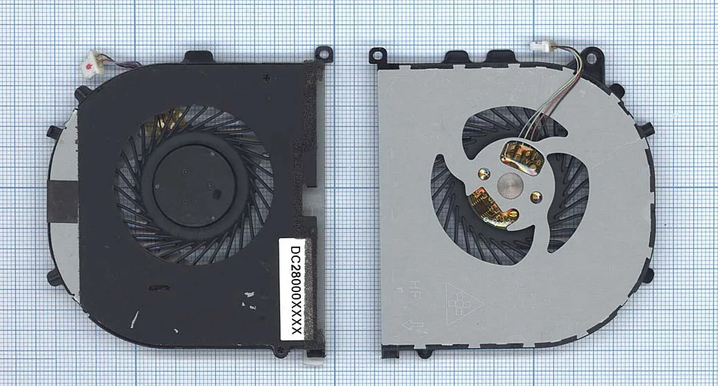 Вентилятор (кулер) для Dell DFS501105PR0T FCAW (4-pin) правый с крышкой (art.: 3920b7f0fa35f) - 3920b7f0fa35f