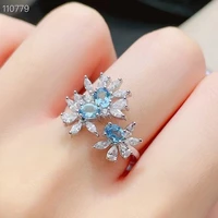 fine jewelry 925 sterling silver natural topaz gemstone womens ring marry got ngaged party girl gift commemorate valentines