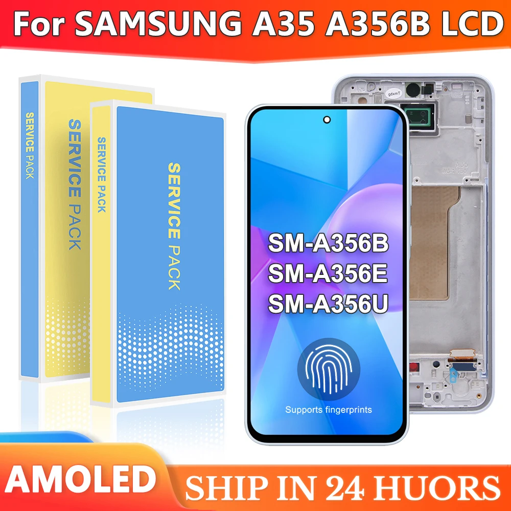 ЖК-дисплей AMOLED 6 дюйма для Samsung A35 дисплей с сенсорным экраном и дигитайзером в