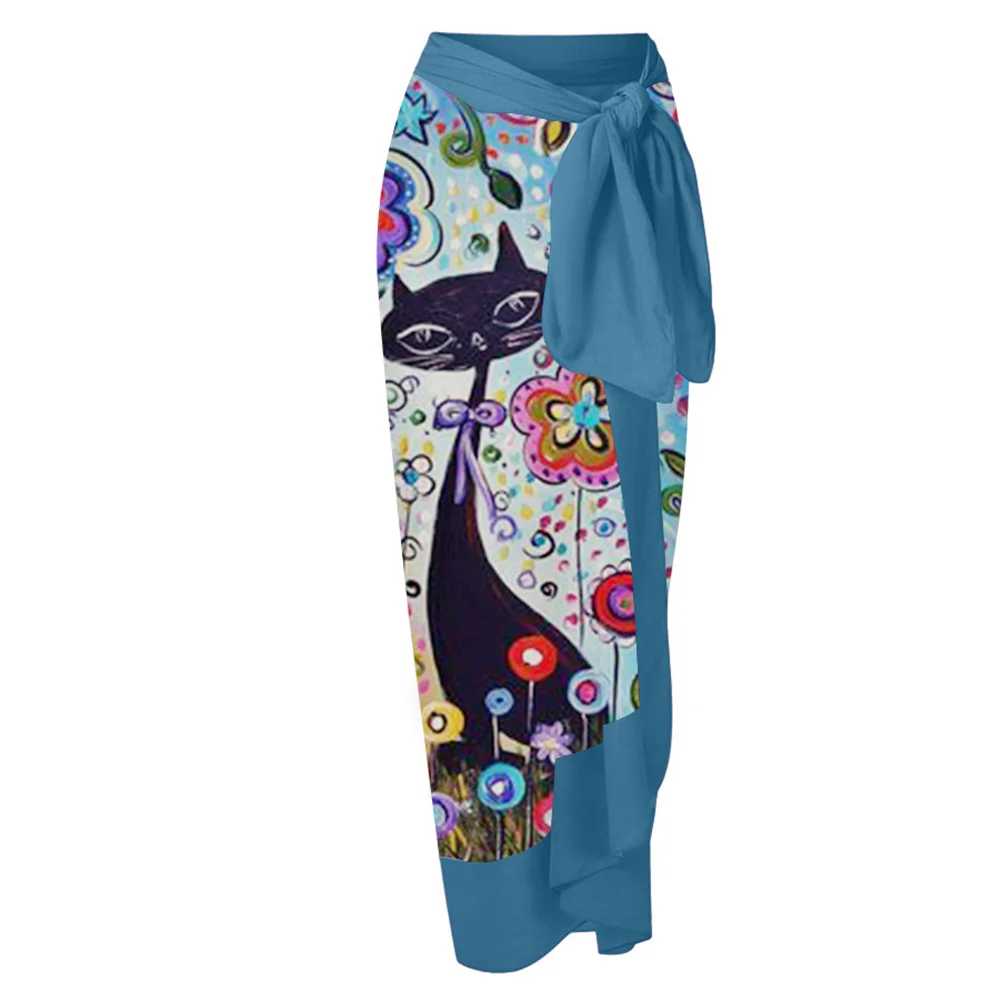 Fashion Deep-v One-piece Swimsuit and Cover Up Sexy Floral-print Bikini Set Summer Swimming Biquini Women Beachwear Bathing Suit