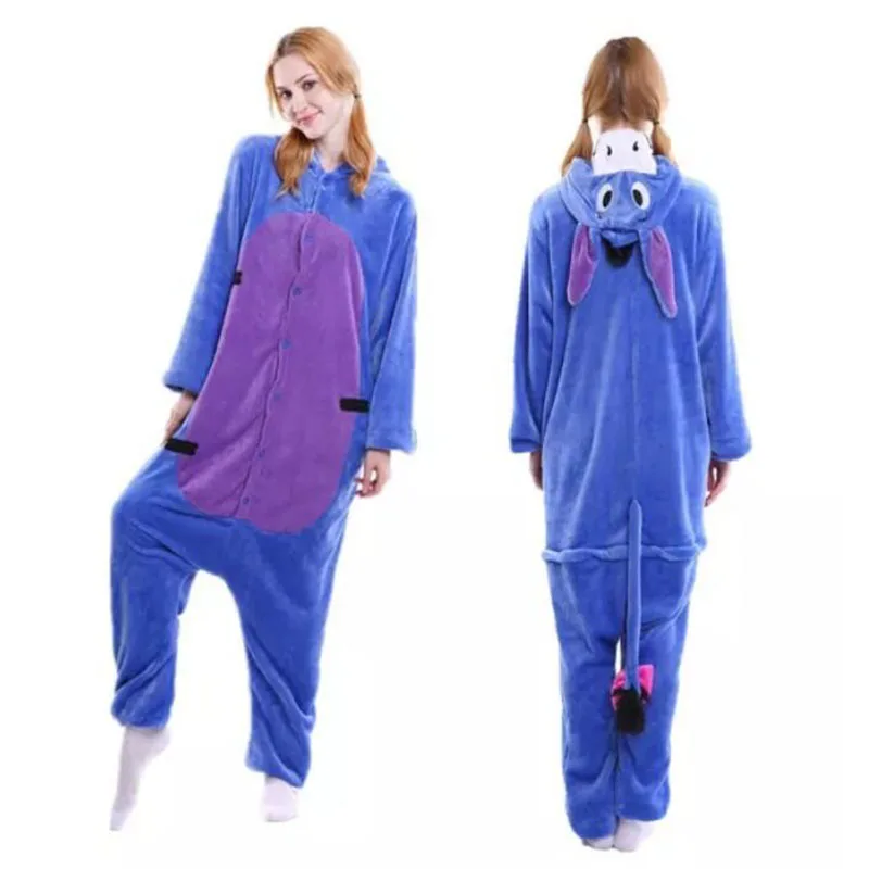 

Family Kigurumi Pajamas Blue Donkey Animal Onesie Cosplay Costume Pajamas For Kids and Adults