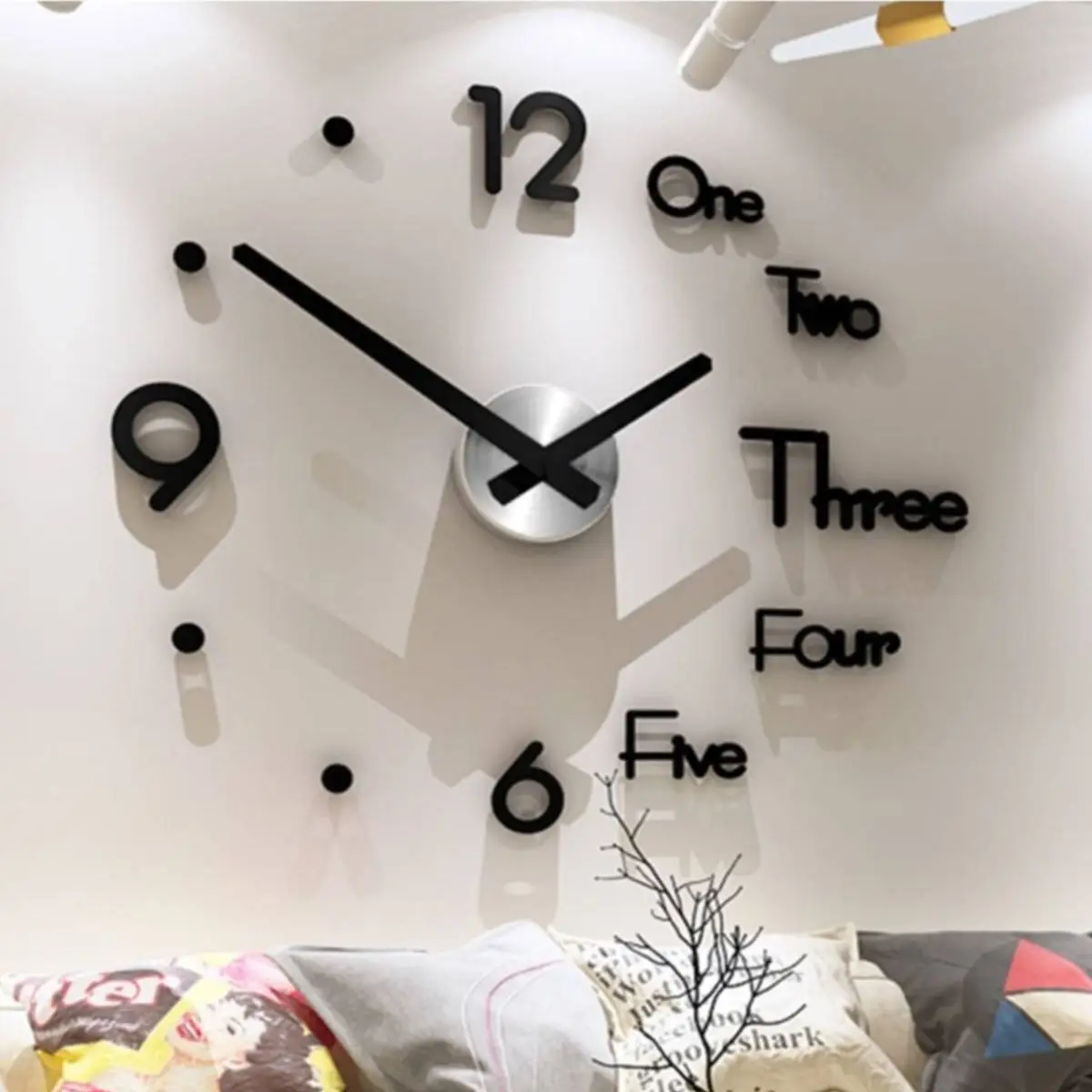 3D Decorative Wall Clock Home Office Kitchen Living Room DIY Creative Mirror Art Modern Design Silent Wall Clock and Decoration
