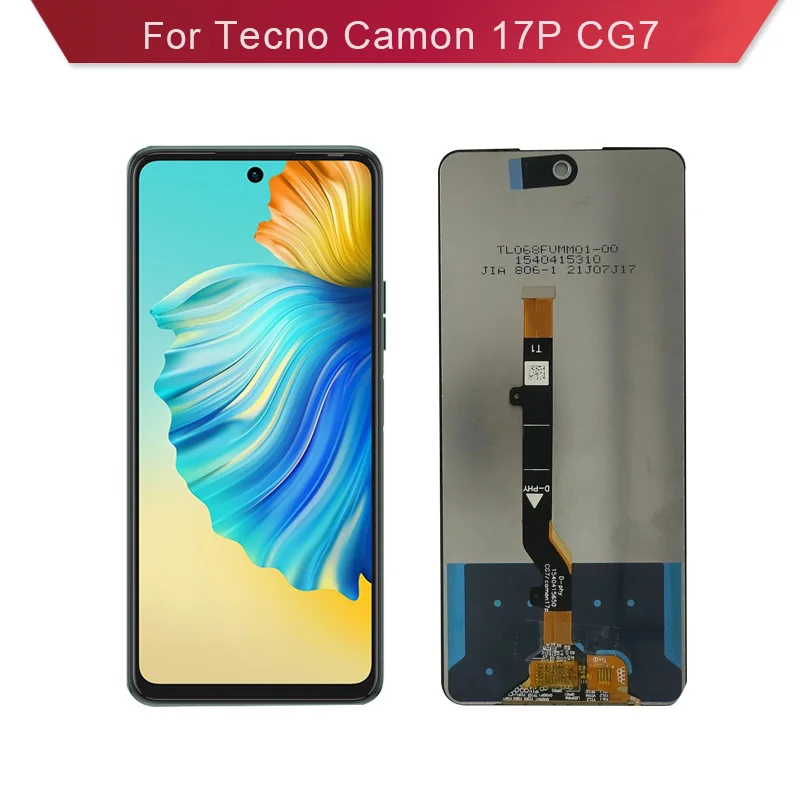 

ЖК-дисплей для Tecno Camon 17P CG7 CH7N, ЖК-дисплей, полный сенсорный экран, стекло для замены в сборе