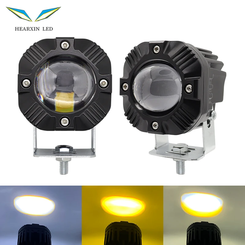 

3 Inch 30W LED Work Light Motorcycle Lens Spotlight White Yellow Color Fog Lamp High Low Beam for 4WD Truck SUV ATV Car