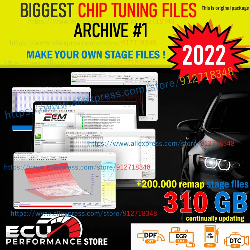 

Chip Tuning Files And Ecu Softwares 2021 + Over 200.000 moded stage files + Tutorial Videos + Damos Files +310GB