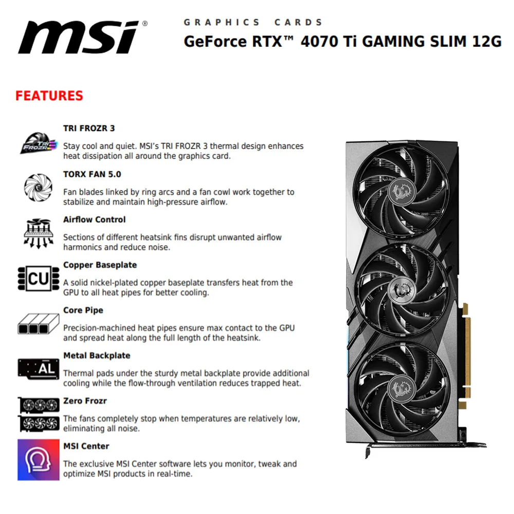 Рисунок 2 - MSI RTX 4070 Ti игровая тонкая
