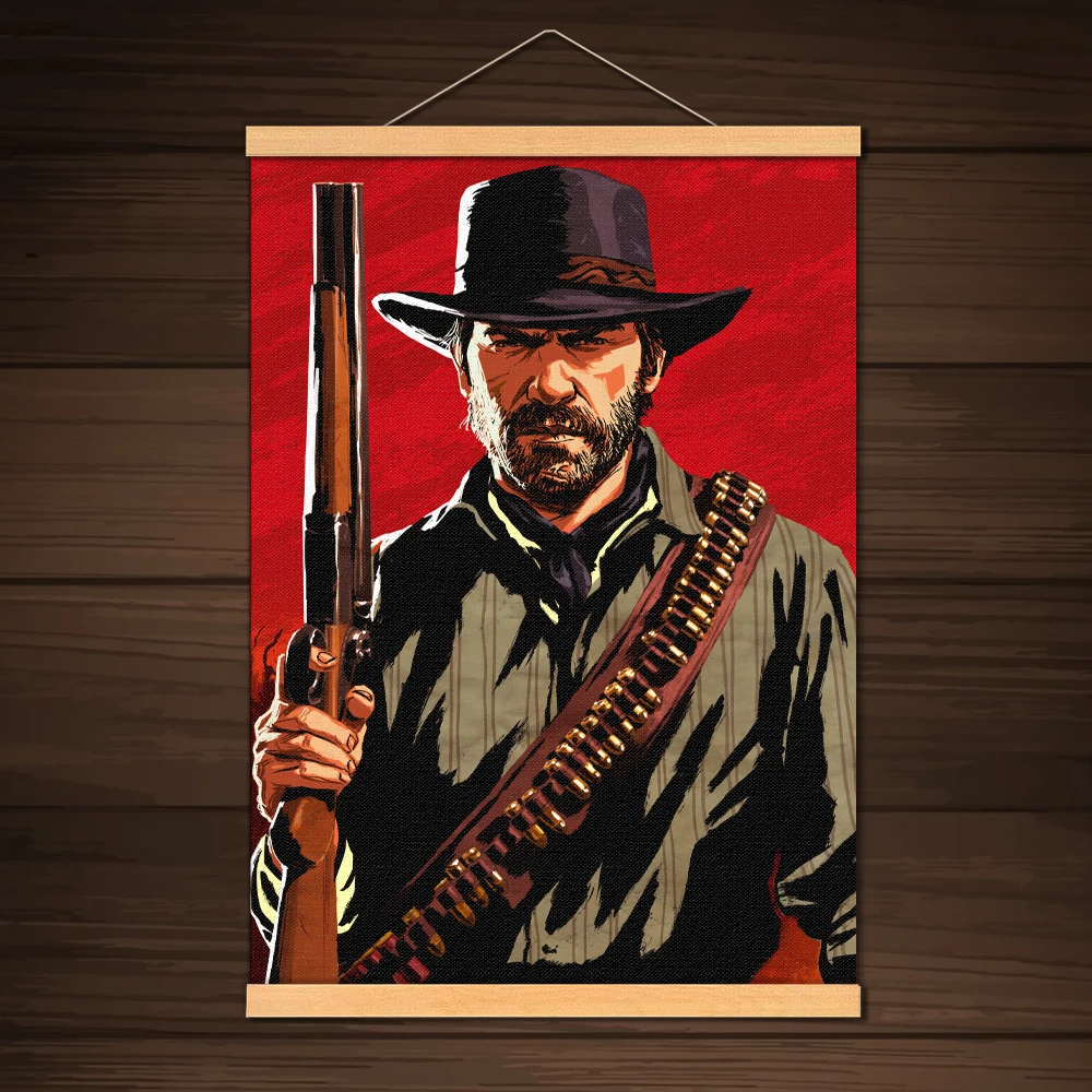 Red Dead Redemption 2 Poster Decor PS5  Video Game Western Canvas Prints Hanging Tapestry Design Creativity Wall