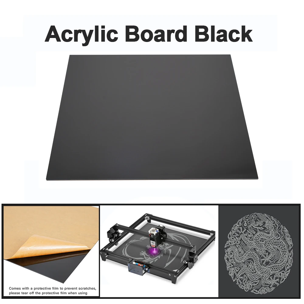 

Acrylic Board 200mm 300mm Glossy Pure Black Plexiglass Plastic Sheet Organic Glass Polymethyl Methacrylate Acrylic Shell Plate