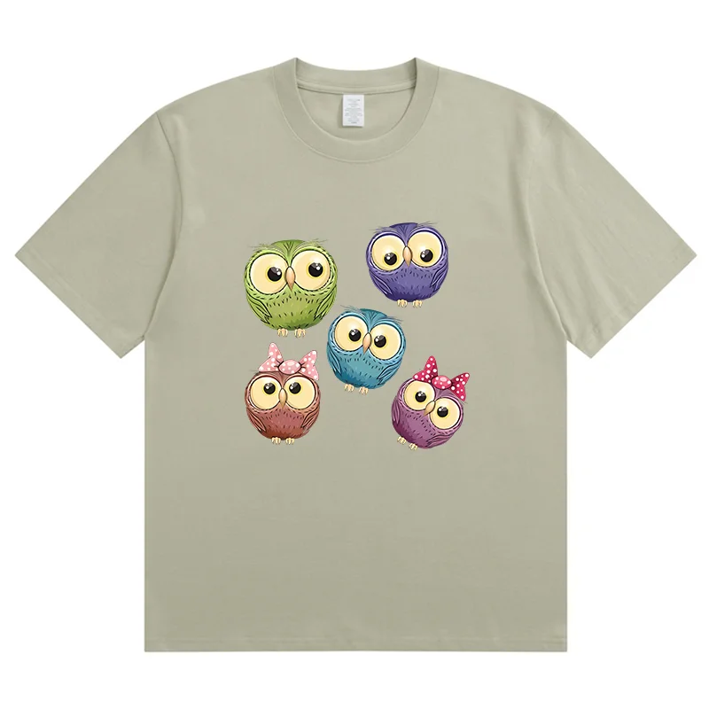 Новейшая летняя модная спортивная женская футболка с мультяшным принтом совы