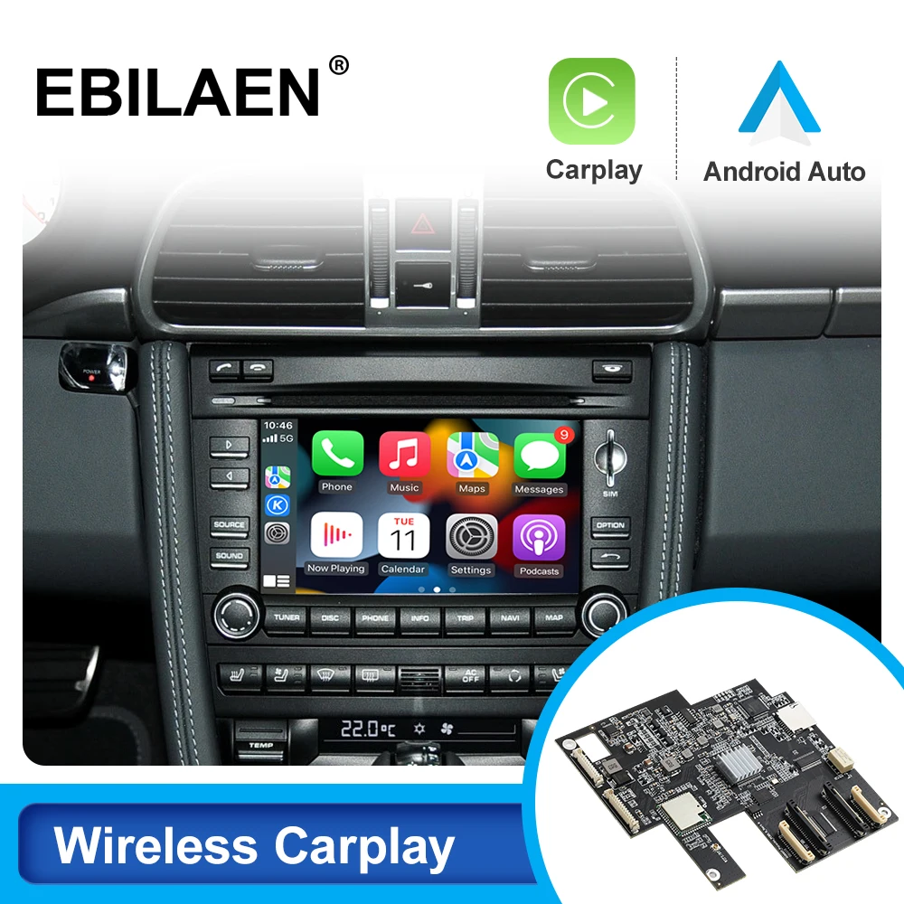 Беспроводной модуль Carplay Android Auto для Porsche Cayenne Macan Boxster 911 OEM 7 дюймов PCM 3,0 Mirror-Link мультимедиа
