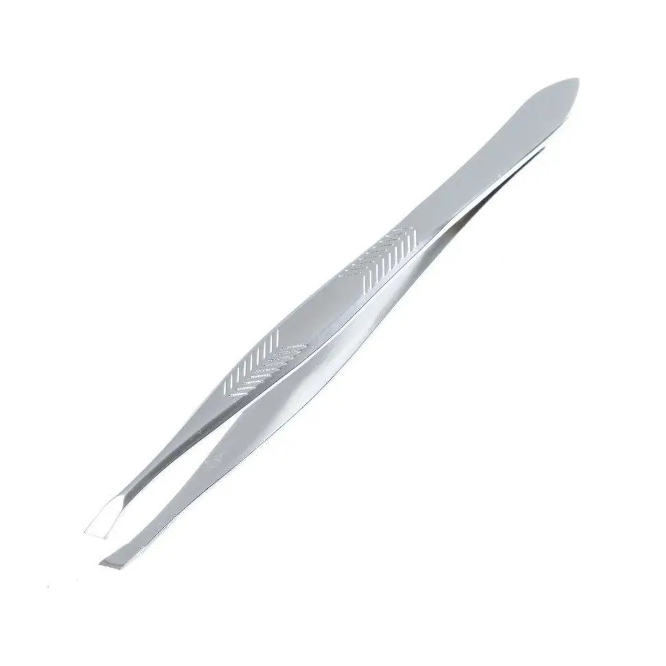Пинцет скошенный для бровей Zinger 86012 M