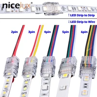 5pcs 2pin 3pin 4pin 5pin 6pin led strips connector for rgb rgbw rgbww 3528 5050 led strip light wire connection terminal splice