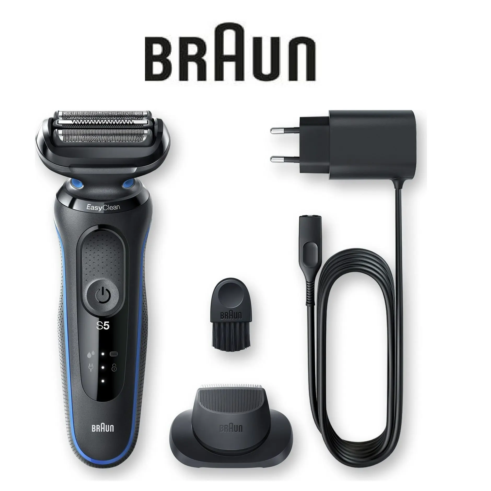 Braun Series 5 B1200s Shaving Machine Rechargeable Cordless Shaver, EasyClean, EasyClick Wet & Dry for Man B1200S