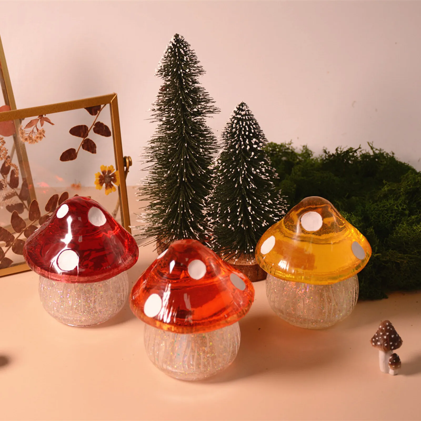 Форма из силиконовой смолы для изготовления грибных банок DIY для держателя и хранения ювелирных изделий