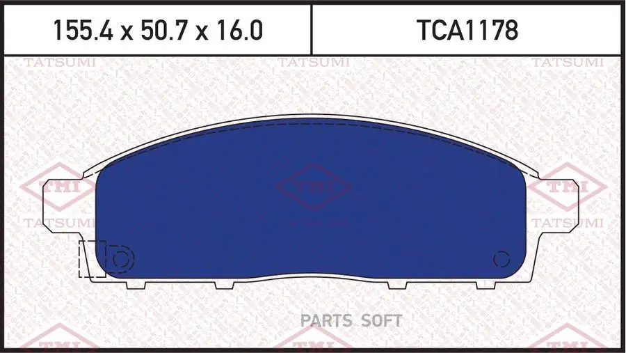 TATSUMI TCA1178 Колодки тормозные дисковые передние