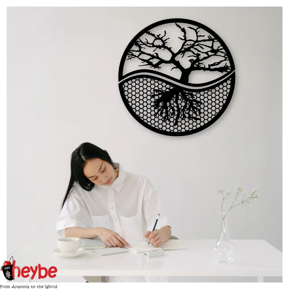 Деревянный Бинар Круглый Древо Жизни Украшение Стен Качественные Идеи Подарков