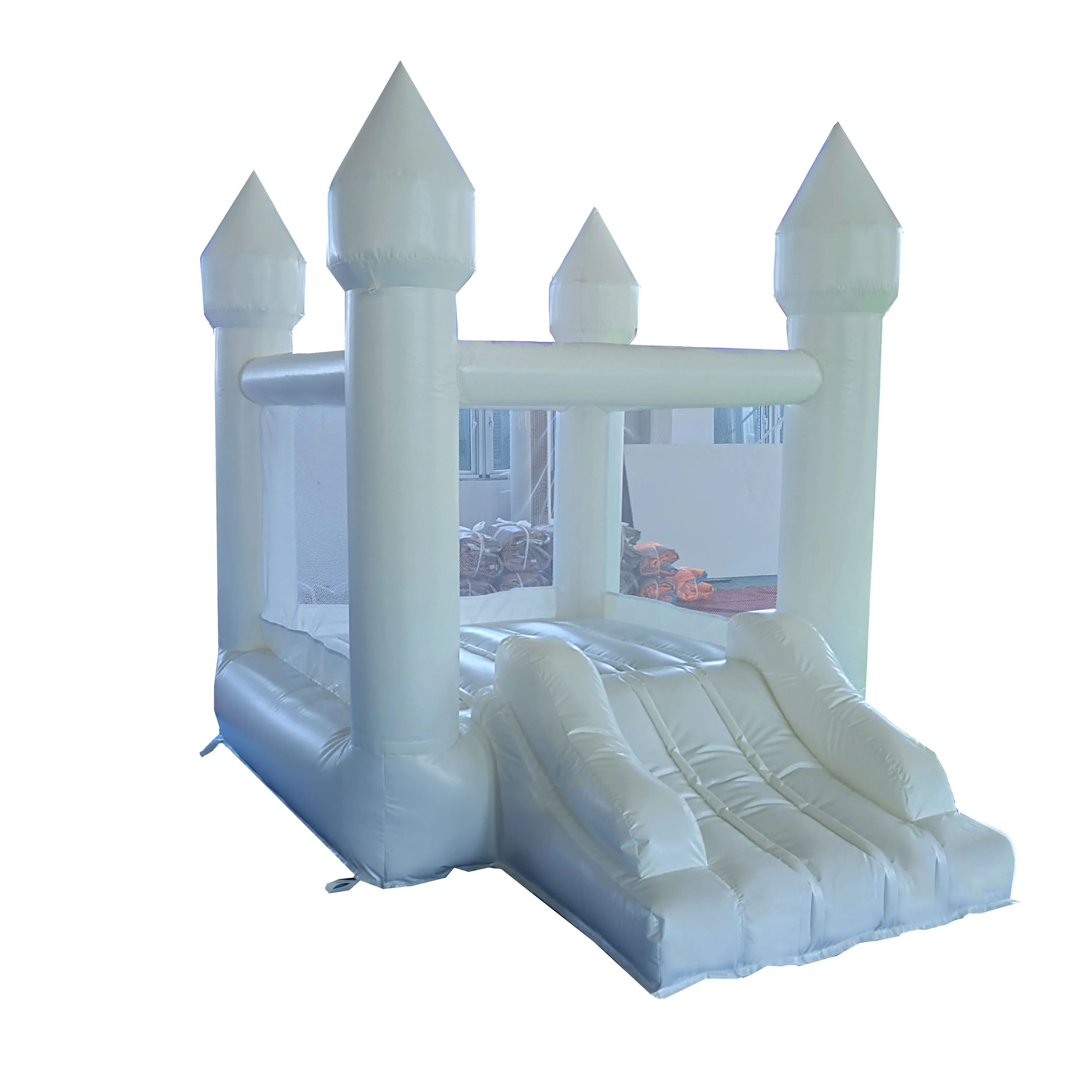 Популярный яркий белый маленький надувной замок из ПВХ, внутренний мини-домик для детей