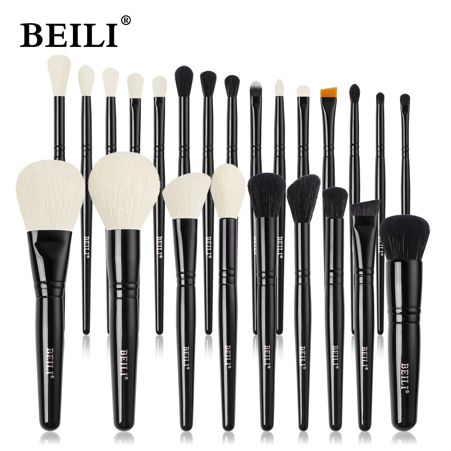 

BEILI 3-24PCS Make Up Brush Set Vegan Professional Foundation Powder Eyeshadow Contour Brushes Makeup Instruments