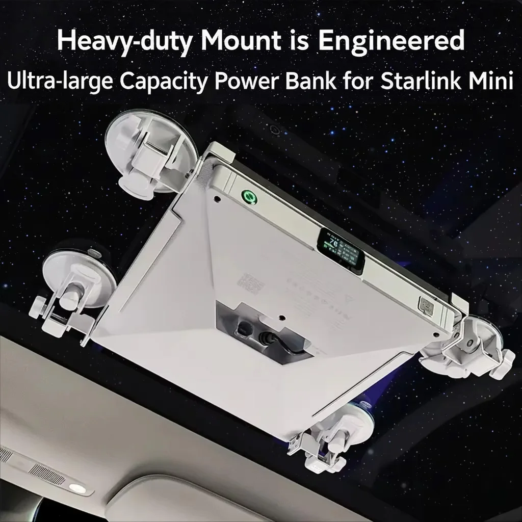 Фото 35000 мАч Power Bank для Starlink Mini Portable Power USB-C PD ЖК-дисплей Портативный аккумулятор Power Bank с длительным стабильной работой №1