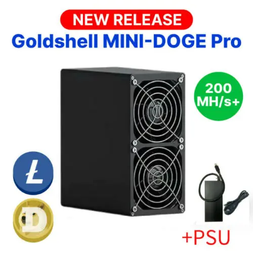 

JD Быстрая доставка Goldshell Mini Doge Pro (с блоком питания) ограниченная поставка 205MH/S 220 Вт обновленная версия от Goldshell Mini Doge