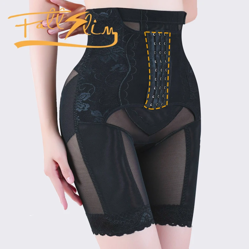 

FALLSLIM Waist Trainer Body Shaper Boxers Lace High Waist Flat Belly Women' Panties Shorts Butt Lifter Slimming Tummy Underwear