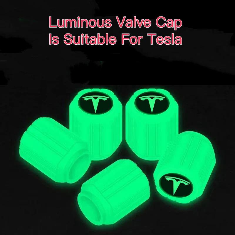 

Luminous Valve Cap Is Suitable For Tesla Model3ModelY ModelS Car Dustproof Valve Core Modification