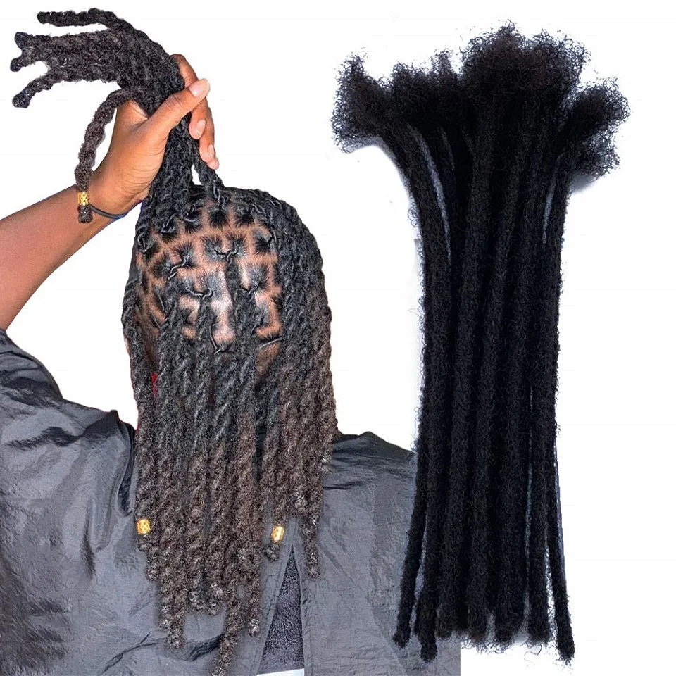 Extensiones de rastas Sisterlocks de cabello humano para mujer, microextensiones de cabeza completa hechas a mano, Humana permanente, Loc, venta al por mayor