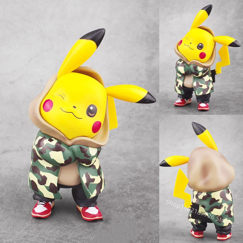 

Экшн-кукла Покемон камуфляжная модель Пикачу милая игрушка-сюрприз для косплея детские подарки на день рождения для мальчиков и девочек