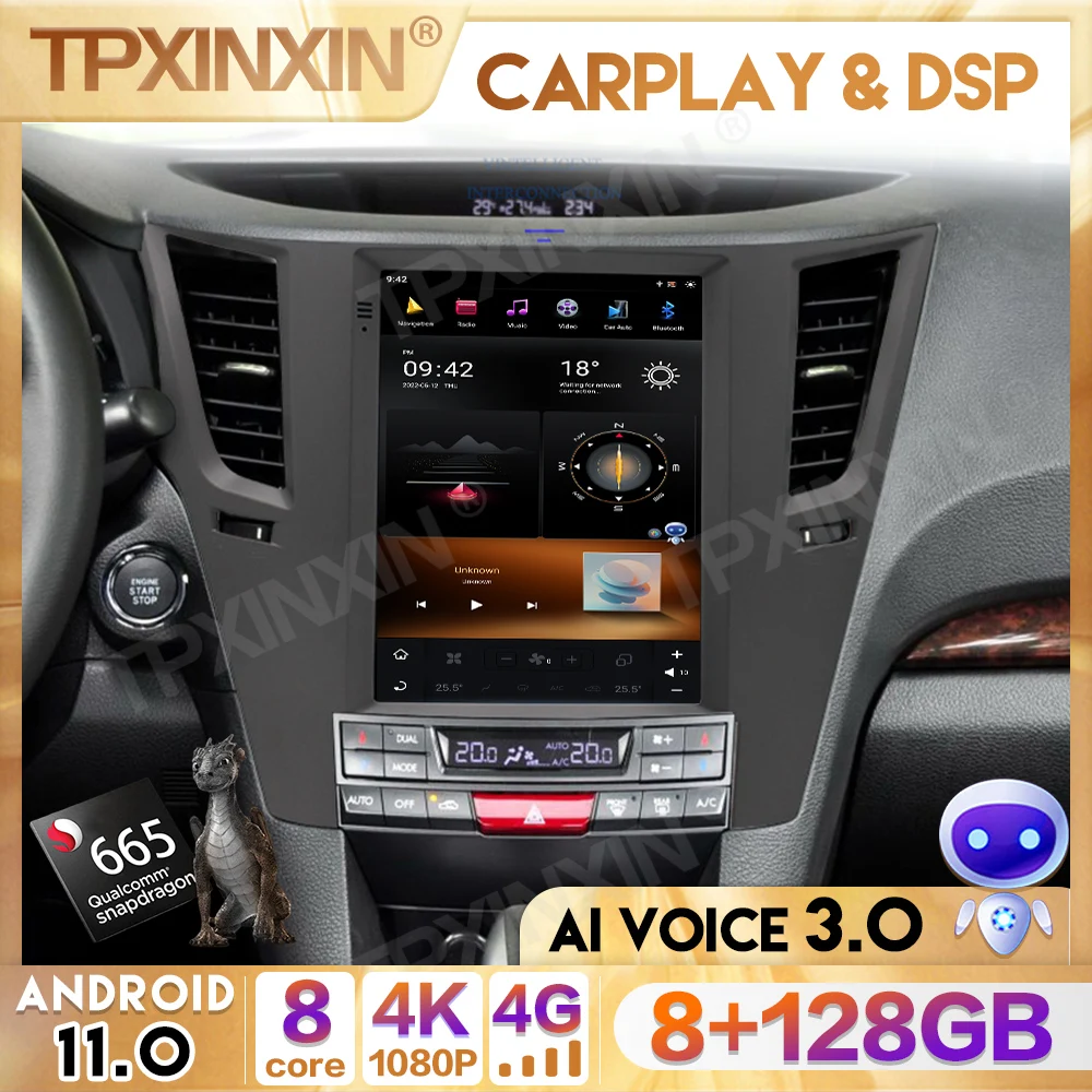 

2din Android 11 8-Core Qualcomm Tesla AutoRadio For Subaru Outback Impreza Legacy 2009-2014 Car Radio Multimedia Player Navi GPS
