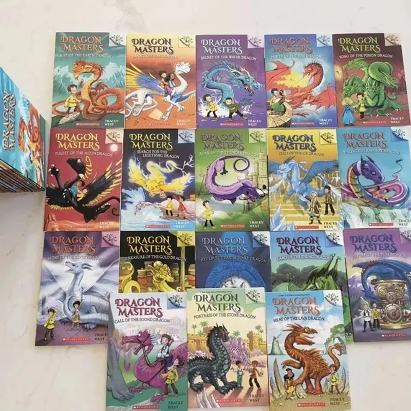 20 Pcs/Set Dragon Masters Children Books Kids English Reading Story Book Chapter Book Novels for 5-10 Years