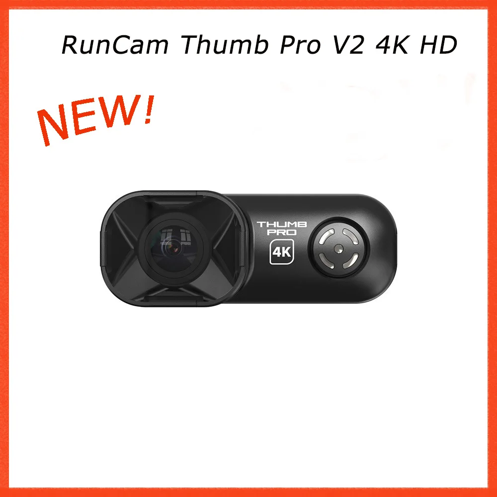 

New RunCam Thumb Pro V2 4K HD Action 16 Grams Camera F.O.V155° Built-in Gyro with ND Filter Set/128G TF Card for FPV Drone