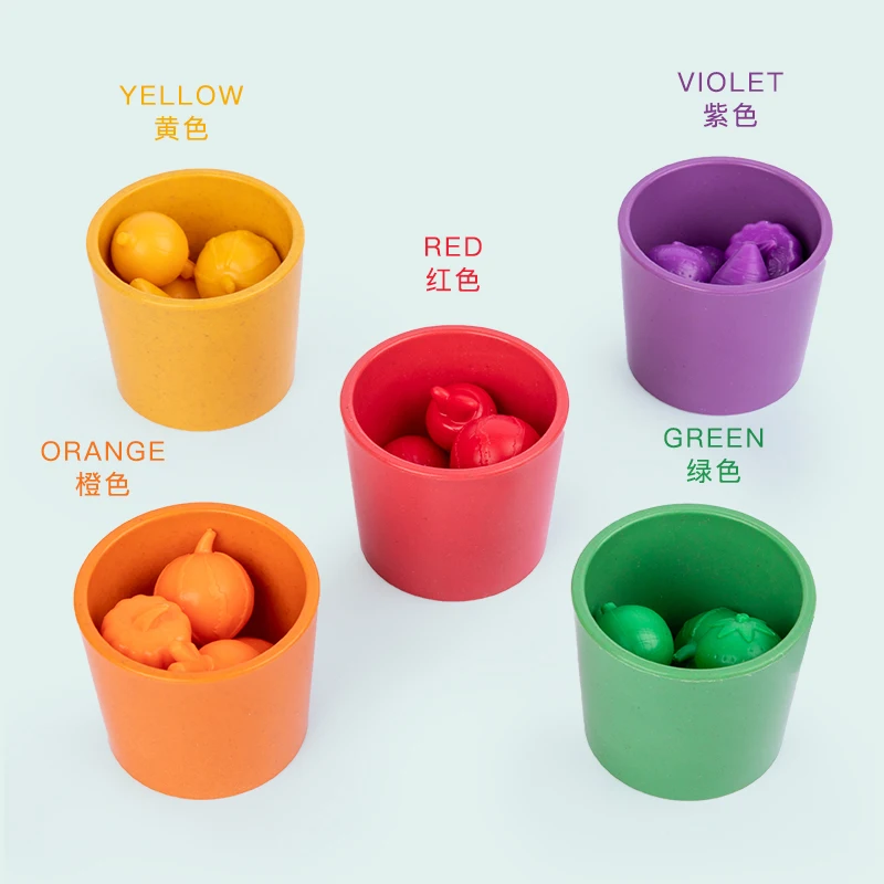 Деревянная Развивающая Игрушка Монтессори Для Малышей Игровой Набор С Фруктами