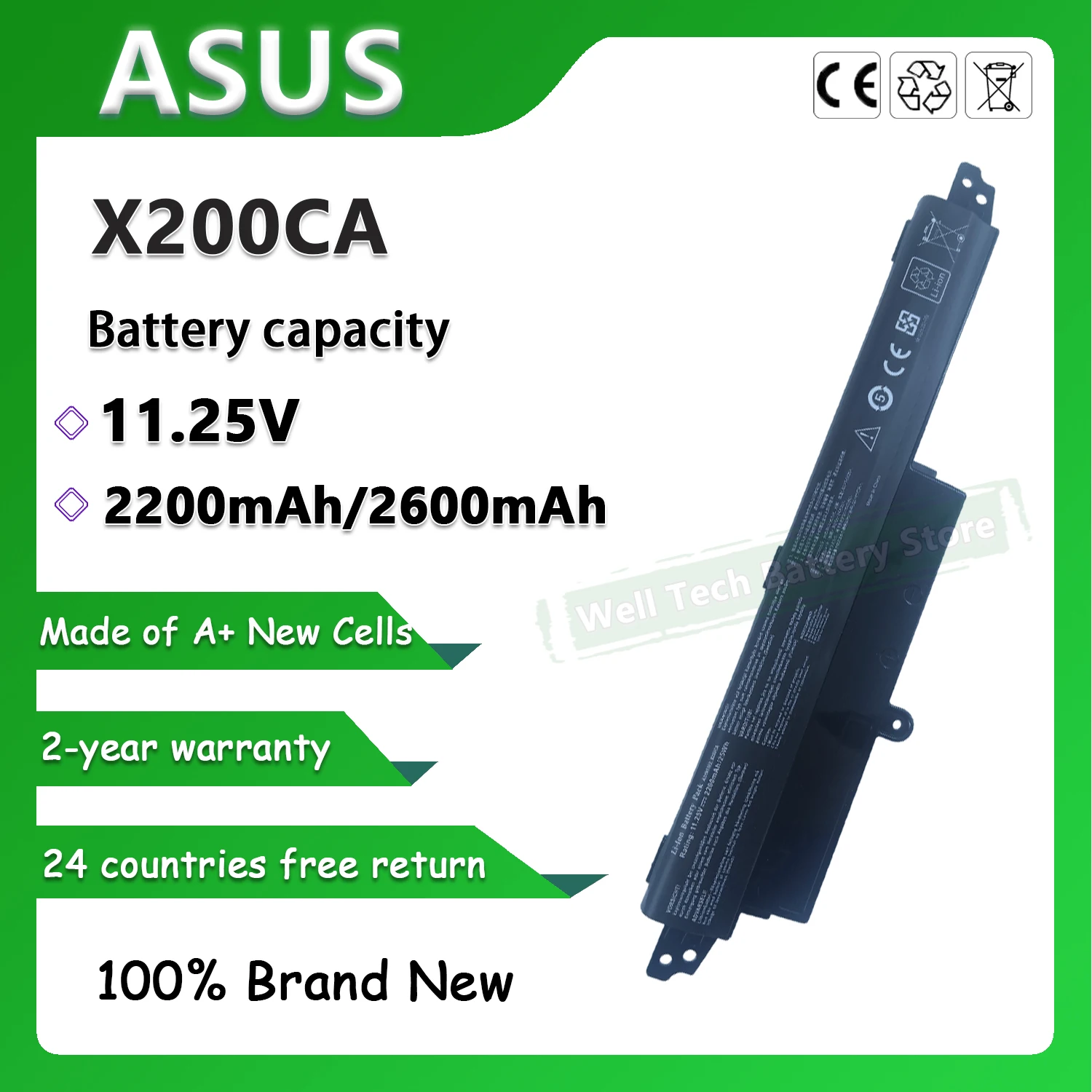 11 25 В 2200 мАч X200CA Аккумулятор для ноутбука VivoBook F200CA серии 6 дюйма