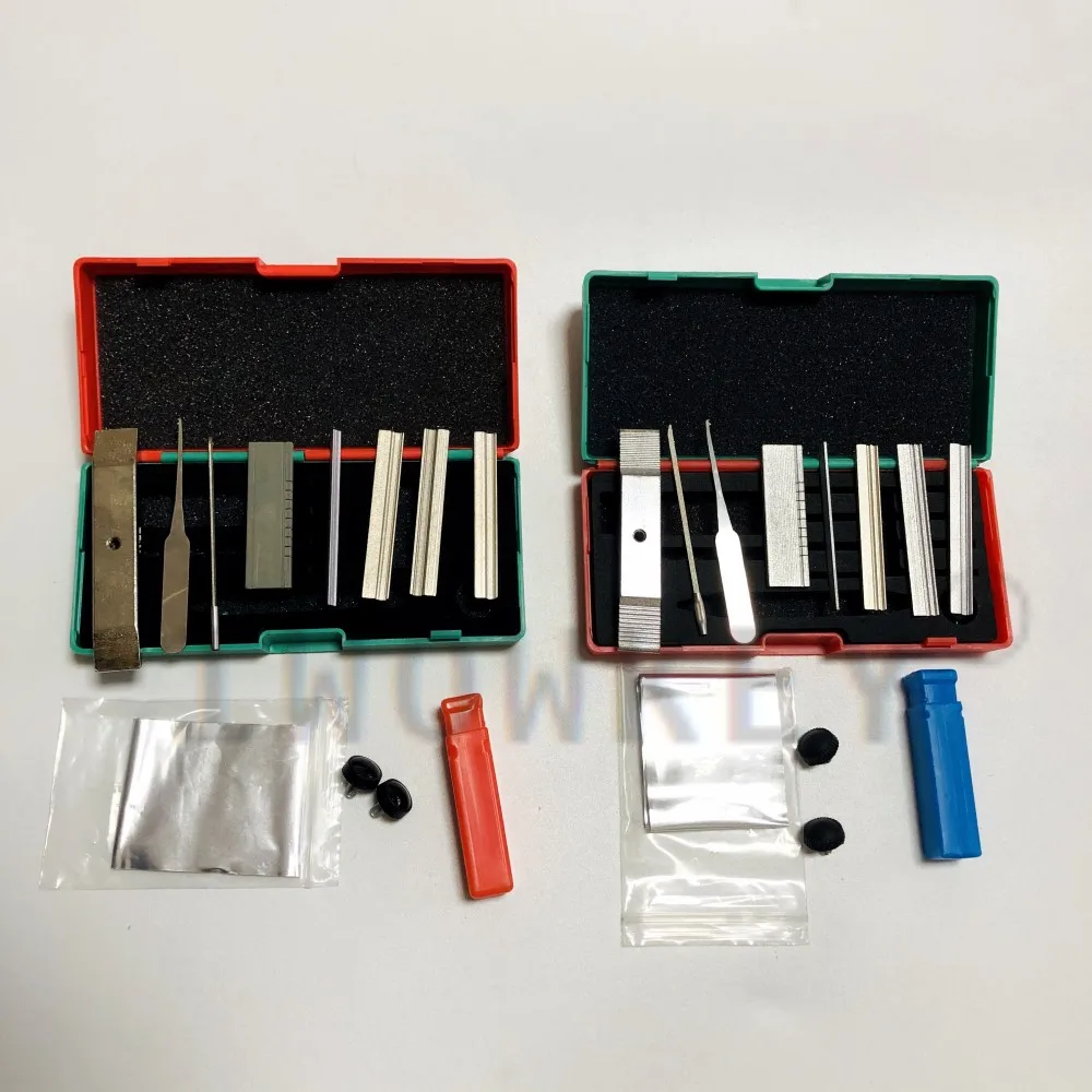 

New Civil Locksmith Tool Set Tin Foil Opener Tools Kit Transparent Practice Lock for House Door Lock Open