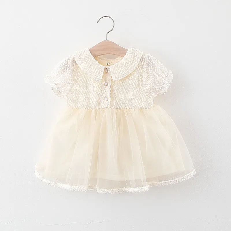 

ZWY1852 Summer Girls Dresses Short Sleeve Flower Print Kids Princess Dress Baby Children Cotton Casual Style Clothes