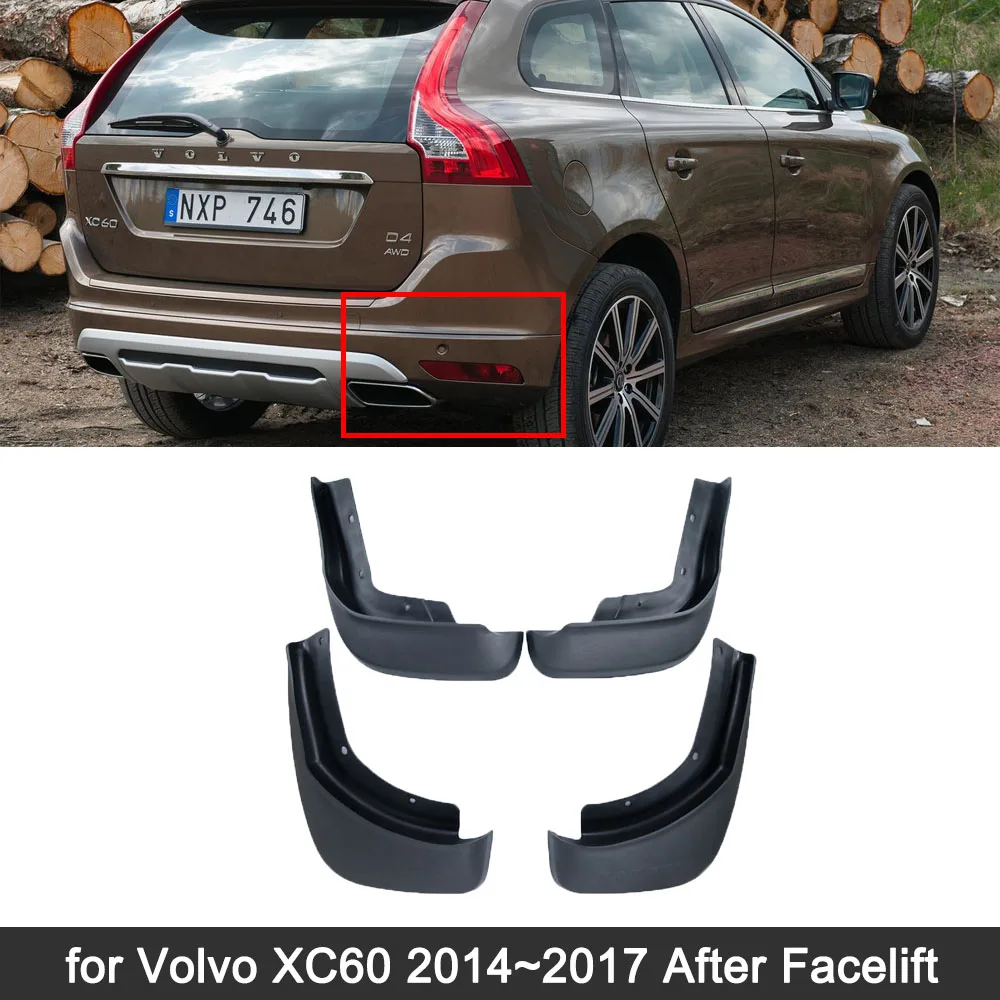 

Для Volvo XC60 2009 2010 2011 2012 2013 2014 2015 2016 2017 Брызговики Брызговики передние и задние аксессуары