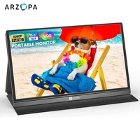 arzopa 15 6 portable tablet monitor ips 100 srgb computer external screen usb c hdmi monitor for pc mac phone xbox ps5