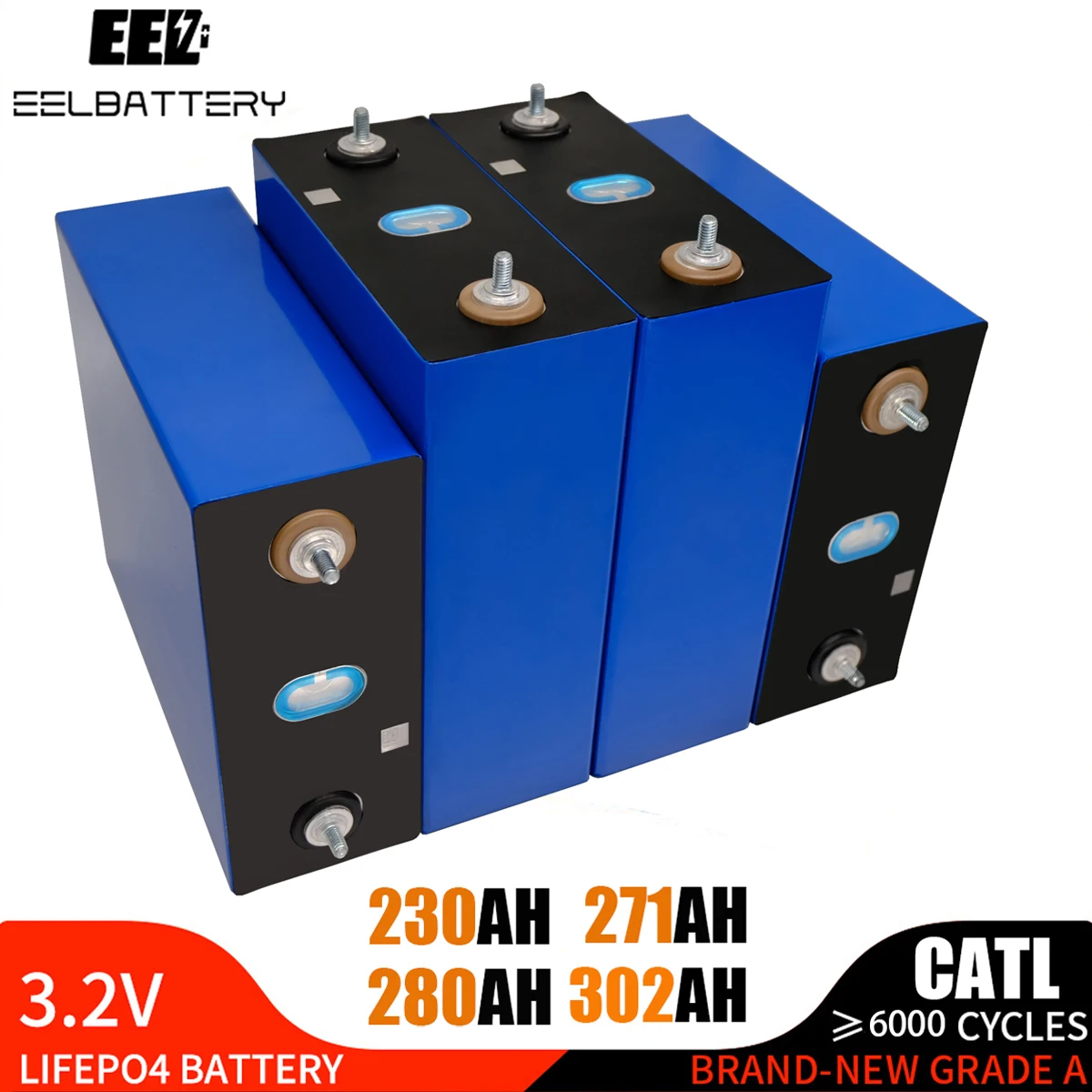 Anguila-batería Lifepo4 para acampada, 3,2 V, 230Ah, 280Ah, 302Ah, CATL, fosfate12v, 24V