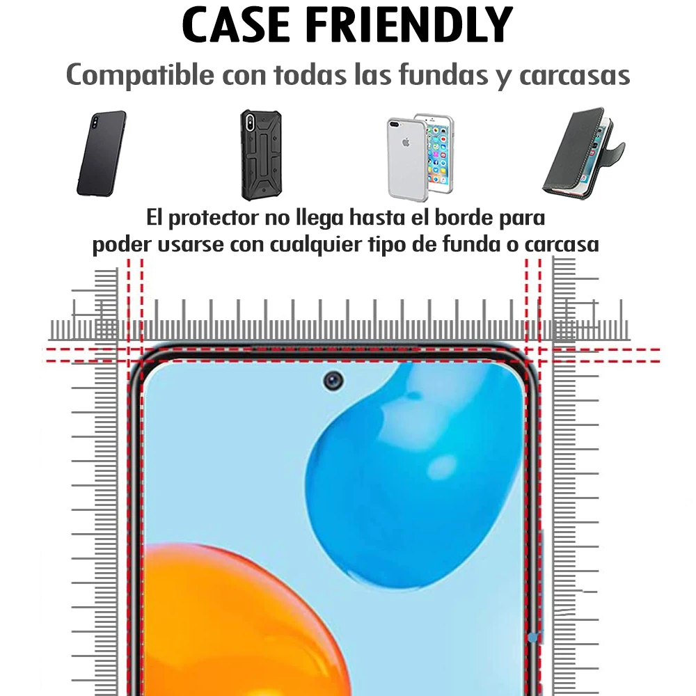 Защита экрана для Xiaomi Redmi Note 11 - 11S Pro 5G закаленное стекло твердость 9H прозрачная
