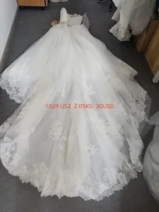 CloverBridal Cheap Scoop Neckline High-low Wedding Dresses for Women 2022 Robe Mariée Rhinestones Beaded suknia ślubna 1029
