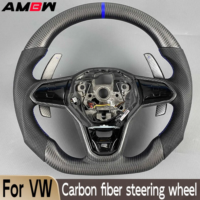 Индивидуальный руль для Volkswagen VW Golf 8 GTI R Line MK8 Jetta GLI ID4 матовый из углеродного