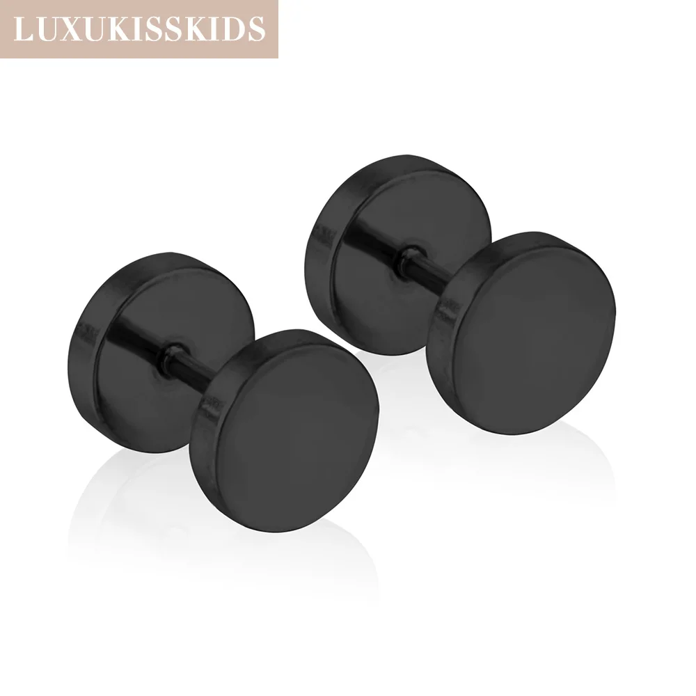 Круглые Серьги-гвоздики Унисекс Luxukisskids 6-8 Мм Классические Украшения Из