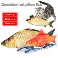fish cat toys catnip funny cat toy interactive stuffed intimate toy simulation skipjack kitten pillow pet supplies free shipping
